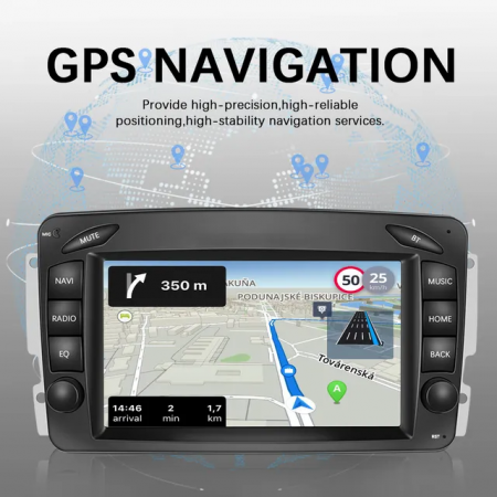 Navigatie Mercedes-Benz W203/W209/W210, Android 12 2GB 32GB, CarPlay si Android Auto wifi, ecran 7 inch [4]