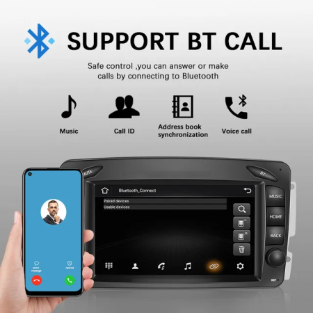 Navigatie Mercedes-Benz W203/W209/W210, Android 12 2GB 32GB, CarPlay si Android Auto wifi, ecran 7 inch [3]