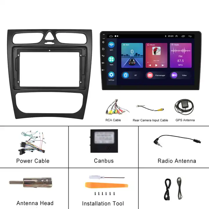Navigatie Mercedes W203 (2000-2004) | CLK 92002-2009) | G Class (2001-2007), 2GB RAM 32 GB ROM, Carply si Android Auto, Android 12 [1]
