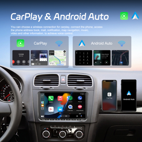 Navigatie dedicata Volkseagen, Skoda, Seat cu Android 4 GB RAM 32 GB ROM, Slot SIM 4G, DSP, CarPlay si Android Auto wi-fi, ecran de 9 inch [8]