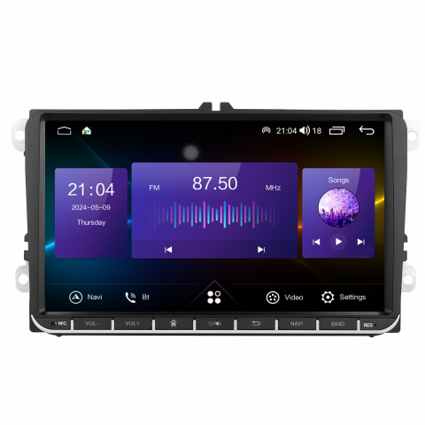 Skoda Rapid (2013-2018) - Navigatie dedicata Volkseagen, Skoda, Seat cu Android 4 GB RAM 32 GB ROM, Slot SIM 4G, DSP, CarPlay si Android Auto wi-fi, ecran de 9 inch