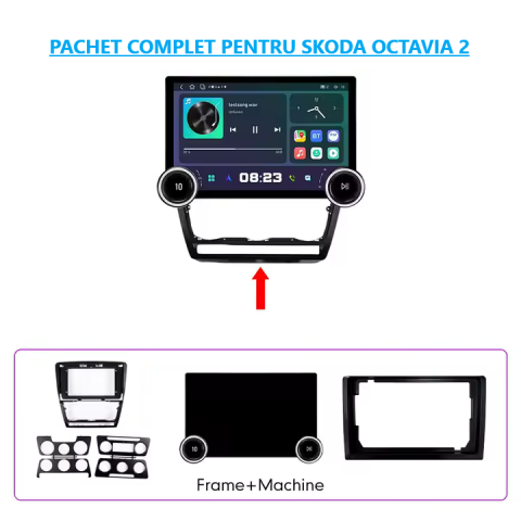 Navigatie Skoda Octavia 2 (2004-2013) FULL HD 1080P, 11.8” 2+64 GB, CarPlay si Android Auot wifi [1]