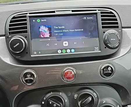 Navigatie Fiat 500 (2007-2015) cu Android 12, 6GB 128GB,SLOT SIM 4G, DSP, Carplay și Android Auto Wi-fi, ecran 7 inch [13]