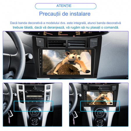 Navigatie Toyota Yaris (2006-2011), Android 12, 2GB RAM 32GB, DSP, Carplay si Android auto, ecran 9 inch [1]