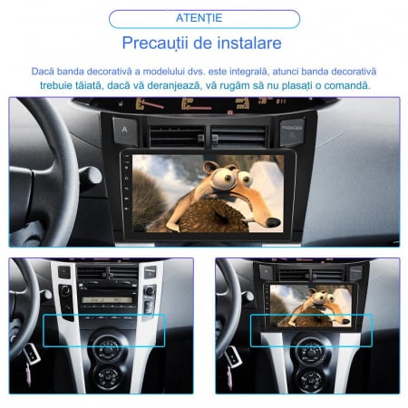 Navigatie Toyota Yaris (2006-2011), Android 12, 8GB RAM 128GB,SLOT SI 4G. DSP, Carplay si Android auto, ecran 9 inch [1]