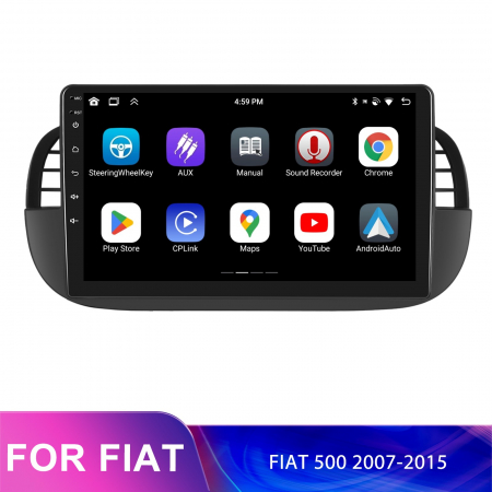 Navigatie FIAT 500 (2007-2015), Android 12, 8GB RAM 128GB, SLOT SIM 4G, DSP, Carplay si Android auto, ecran 9 inch [2]