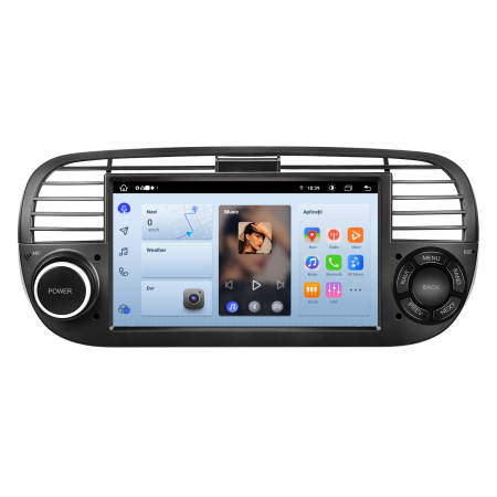 Navigatie Fiat 500 (2007-2015) cu Android 12, 4GB 64GB,SLOT SIM 4G, DSP, Carplay și Android Auto Wi-fi, ecran 7 inch [9]