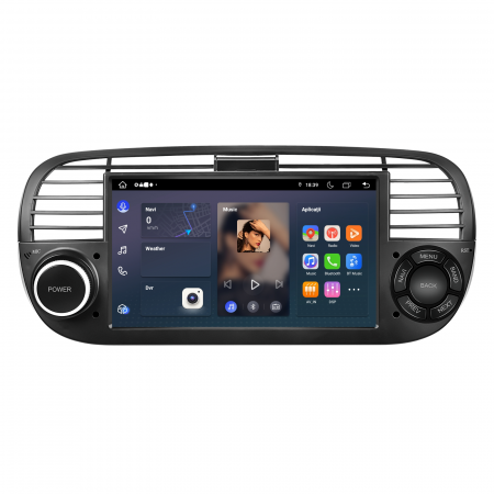 Navigatie Fiat 500 (2007-2015) cu Android 12, 6GB 128GB,SLOT SIM 4G, DSP, Carplay și Android Auto Wi-fi, ecran 7 inch [7]