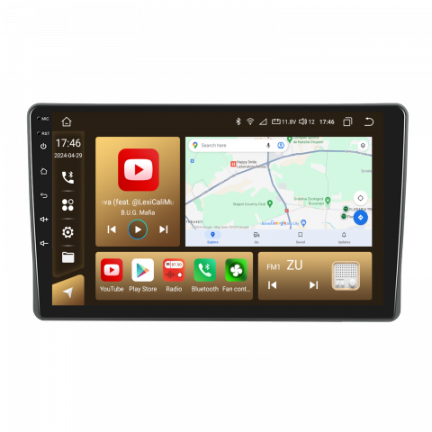 PROMOTII % - Navigatie Fiat Panda (2003-2012) cu Android, 8GB RAM 128GB ROM, cu SLOT SIM 4G, DSP, ecran 9 Inch, Carplay si Android Auto
