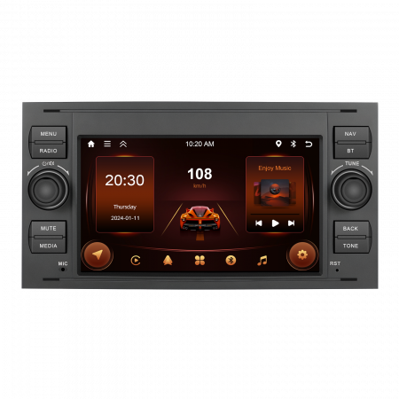 Galaxy 2 (2006-2011) - Navigatie Ford (2005-2014) cu Android 13, 2GB RAM 64GB, DSP,RDS, CarPlay si Android Auto Wireles Ecran de 7 Inch BK