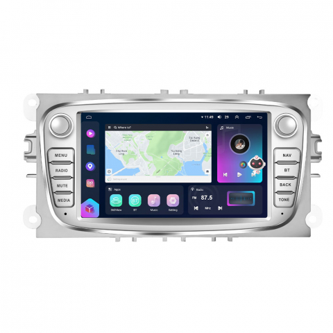 Navigatie Ford Focus 2,Kuga,S Max,Mondeo,C Max,cu Android 4+64 GB,Slot SIM 4G, Ecran de 7 Inch, CarPlay si Android Auto [2]