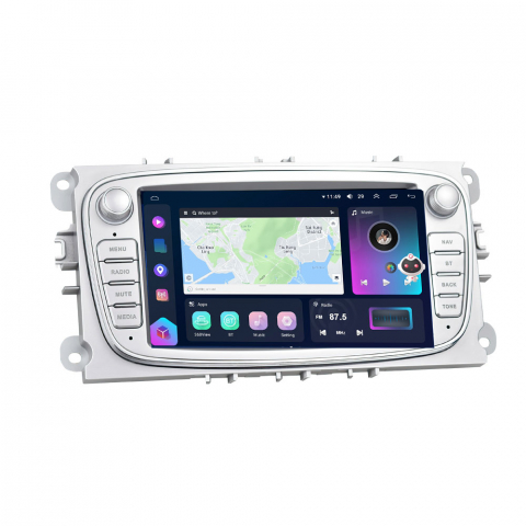 C-Max (2008-2011) - Navigatie Ford Focus 2,Kuga,S Max,Mondeo,C Max,cu Android 4+64 GB,Slot SIM 4G, Ecran de 7 Inch, CarPlay si Android Auto