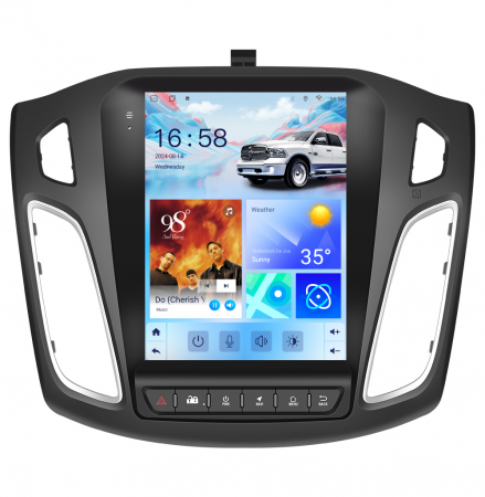 Ford Focus (2012-2018) - Navigatie Ford Focus (2012-2018) Tip Tesla, Android 12, 4GB RAM 64GB, SLOT SIM 4G, DSP, CarPlay si Android Auto, ecran 9,7 inch