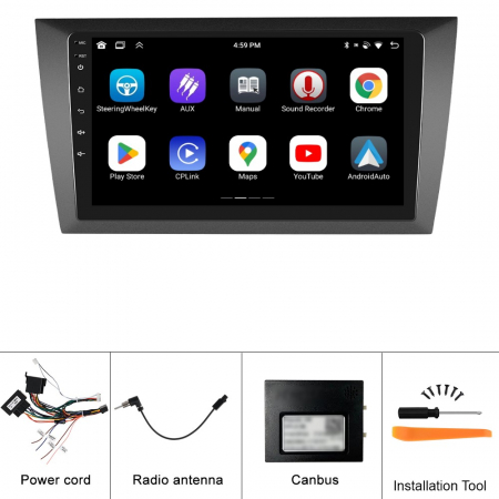 Navigatie Golf 6 (2009-2013), Display INCELL, Android 15, 4GB 128GB, DSP, CarPlay si Android Auto ecran 9 Inch [4]