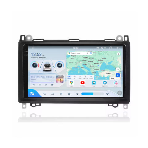 Toate Produsele - Navigatie Mercedes Vito Sprinter Viano A B Class Volkswagen Crafter Android 14, 12GB RAM, 256GB ROM, Ecran 9.33 inch 2K QLED