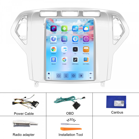 Navigatie Ford Monedo (2007-2010) Tip Tesla, Android 12, 2GB RAM 32GB, DSP, CarPlay si Android Auto, ecran 9,7 inch [9]