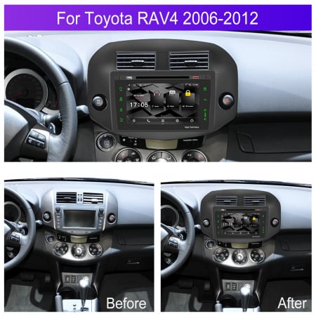 Navigatie Toyota RAV 4 III (2005-2013), Android 13, 4GB RAM 64GB, DSP, Carplay si Android auto, ecran 9 inch [5]
