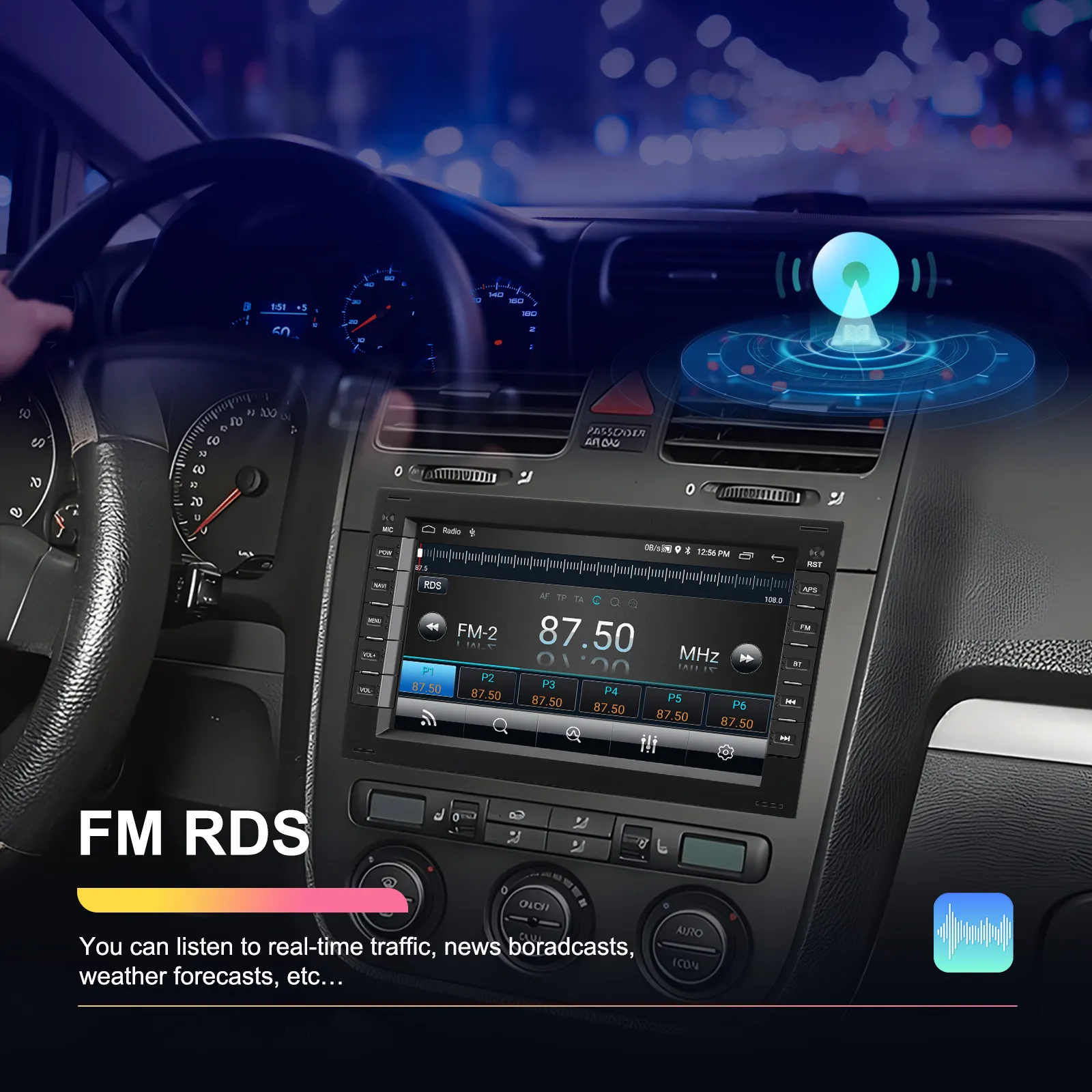 Navigatie Golf 4,PassatB5.5,Polo,Jetta, 2GB RAM 64GB ROM, Android 13, CarPlay si Android Auto, Bluetooth,wi-fi, waze,ecran 7 inch [4]
