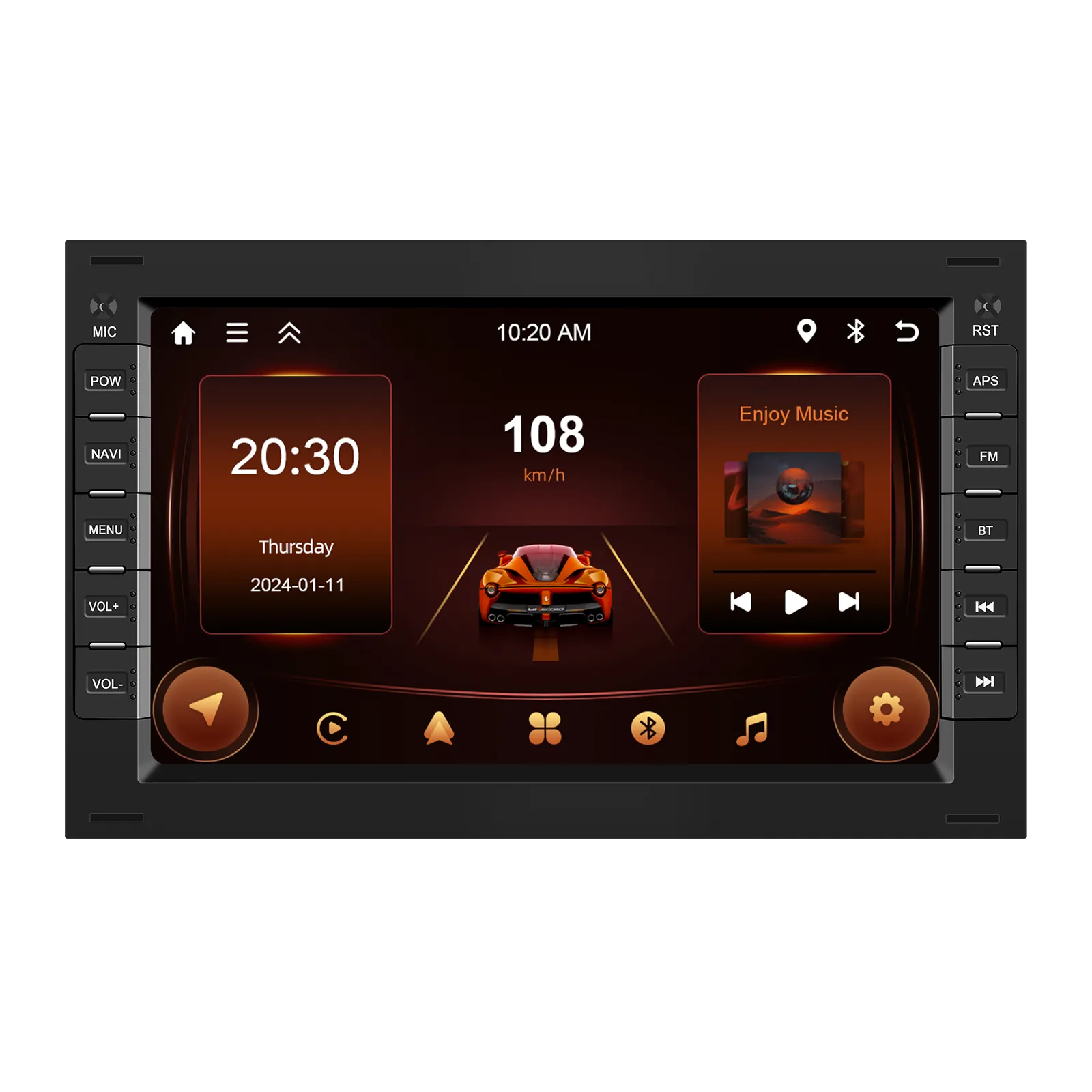 Navigatii 2 DIN - Navigatie Golf 4,PassatB5.5,Polo,Jetta, 2GB RAM 64GB ROM, Android 13, CarPlay si Android Auto, Bluetooth,wi-fi, waze,ecran 7 inch