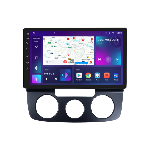 PROMOTII % - Navigatie Golf 5|Jetta (2004-2009) cu Android 14, 4GB RAM 64GB ROM, DSP, CarPlay si Android Auto, clima manuala, ecran 10 inch