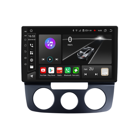 Navigatie Golf 5|Jetta (2004-2009) cu Android 14, 8GB RAM 128GB ROM, DSP, CarPlay si Android Auto, clima manuala, ecran 10 inch [2]