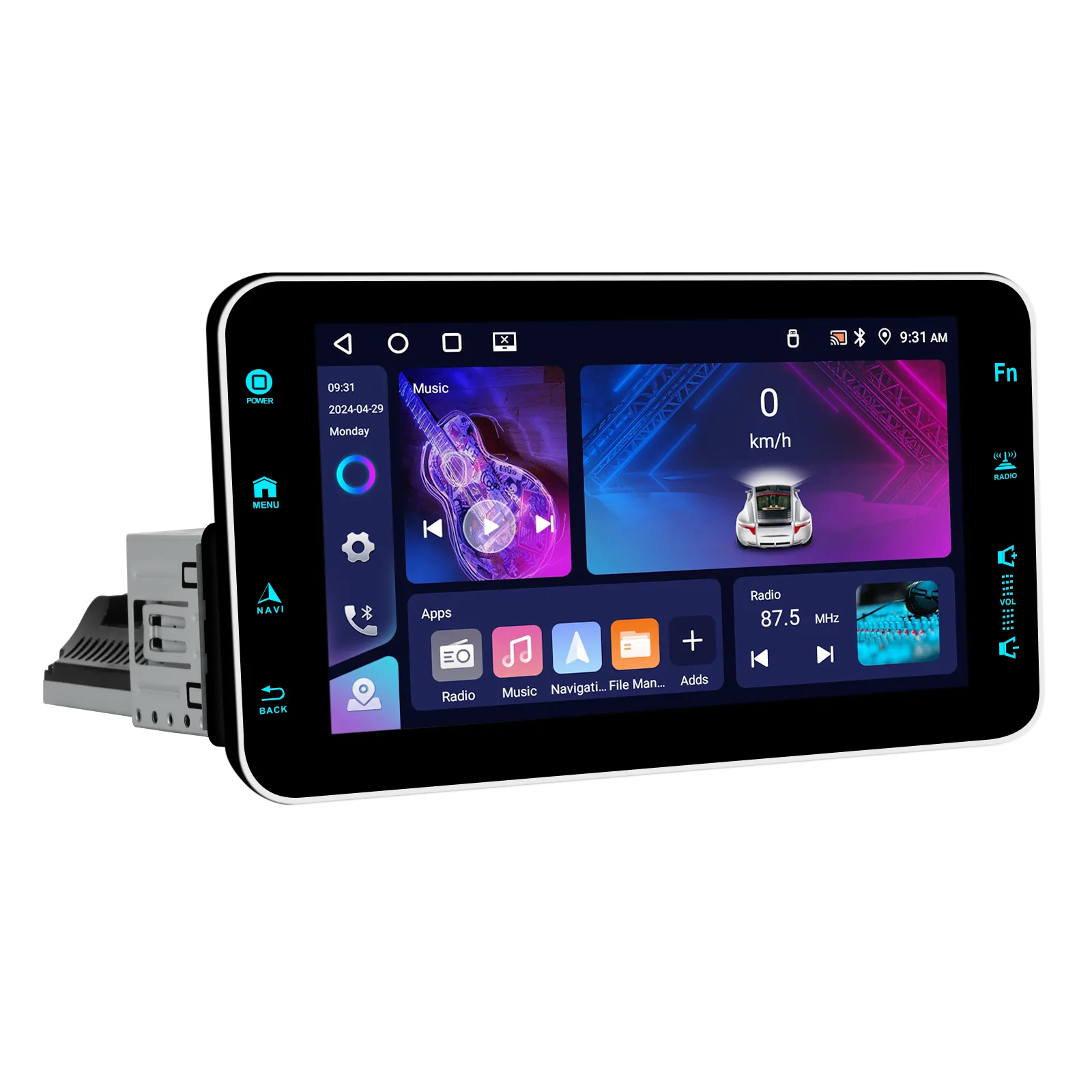 Navigatii 1 DIN - Navigație GPS 1DIN Universală 9" - 4GB RAM + 64GB ROM, Wireless CarPlay/Android Auto, GPS/DSP/WiFi/AM/FM/RDS