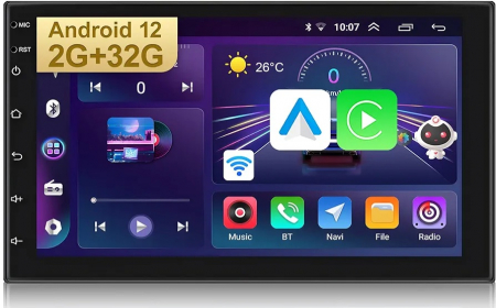 Navigatii 2 DIN - Navigatie GPS, 2DIN, Universala 2GB RAM 32 GB ROM, Android 13, cu Carplay si Android Auto Wireless Model 2023 PREMIUM