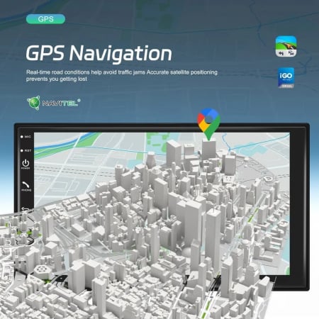 Navigatie GPS 2DIN Universala, Android 13 4GB RAM 64GB ROM, CarPlay si Android Auto WI-FI, Ecran 7 inch [8]