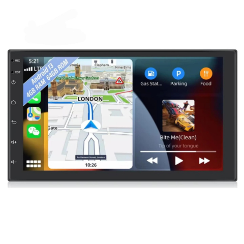 Navigatii 2 DIN - Navigatie GPS 2DIN Universala, Android 13 4GB RAM 64GB ROM, CarPlay si Android Auto WI-FI, Ecran 7 inch