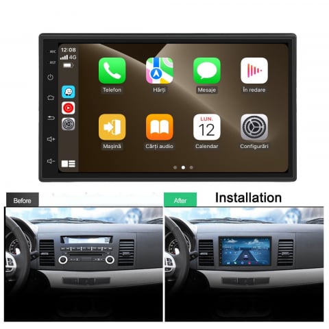 Navigatie Universala 2DIN Topway TS18A,4GB RAM 64GB ROM,SLOT SIM 4G, CarPlay si Android Auto WI-FI, Ecran 7 inch PREMIUM [7]