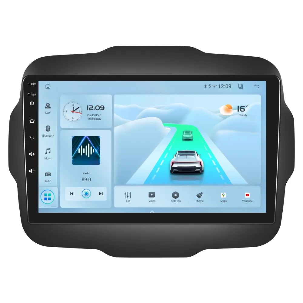 Jeep Renegade (2016-2020) - Navigatie Jeep Renegade (2016-2020), Android 12, 2GB RAM 32GB, DSP, Carplay si Android auto, ecran 9 inch