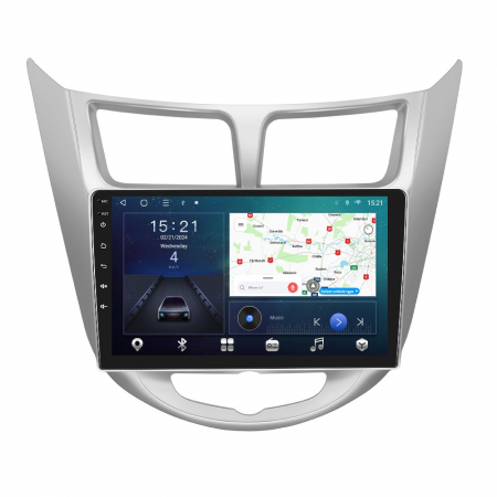 Hyundai Accent (2010-2016) - Navigatie Hyundai Accent (2010-2016), Android 12, 4GB RAM 64GB, DSP, SIM 4G, Carplay si Android auto, ecran 9 inch