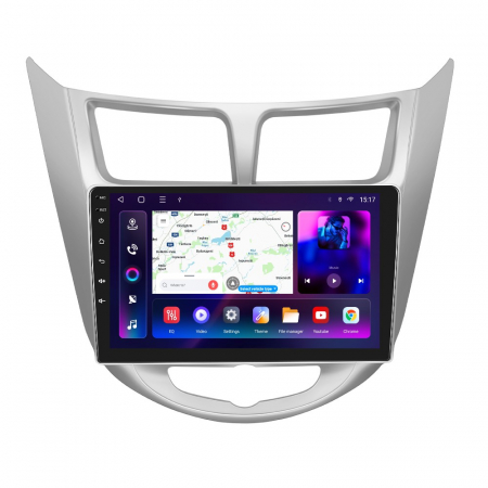 Hyundai Accent (2010-2016) - Navigatie Hyundai Accent (2010-2016), Android 12, 8GB RAM 128GB, SIM 4G, DSP, Carplay si Android auto, ecran 9 inch