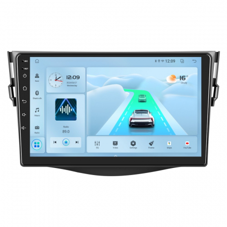 Toyota RAV 4 (2007-2011) - Navigatie Toyota RAV 4 (2007-2011), Android 12, 2GB RAM 32GB, DSP, Carplay si Android auto, ecran 9 inch