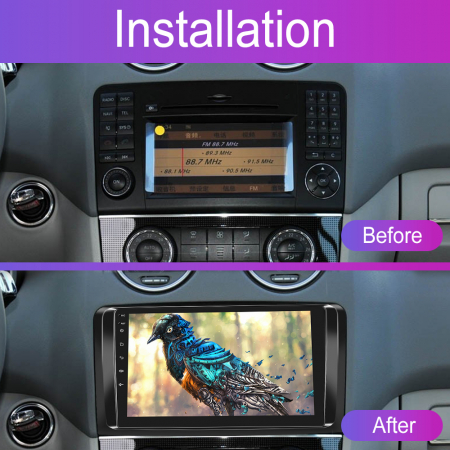 Navigatie Mercedes-Benz ML (2005-2011), Android 12, 4GB RAM 64GB, DSP, SIM 4G, Carplay si Android auto, ecran 9 inch [5]