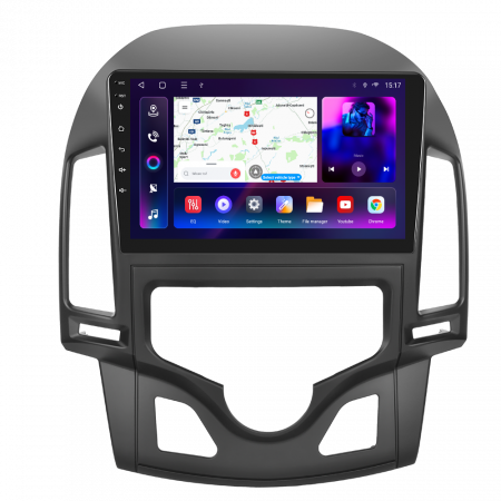 Hyundai I30 (2007-2012) - Navigatie Hyundai I30 (2007-2012) clima automata, Android 12, 8GB RAM 128GB, SLOT SIM 4G, DSP, Carplay si Android auto, ecran 9 inch