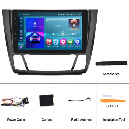 Navigatie BMW Seria 1 (2008-2012) cu Android 11, ecran 9 Inch, 2GB RAM 32 GB ROM,Carplay si Android Auto [5]