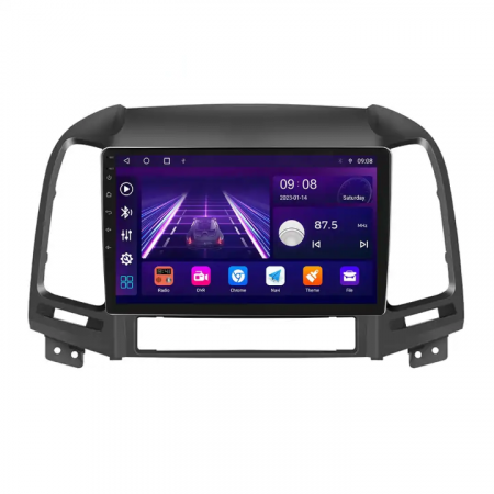 Hyundai Santa Fe (2006-2012) - Navigatie Hyundai Santa Fe (2006-2012) cu Android, 8 GB 128 GB ROM,DSP, Cartela SIM 4G, Carplay si Android Auto