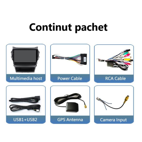 Navigatie Hyundai Santa Fe 3 IX45 (2013-2016) cu Android 14 ecran 9 Inch, 8GB RAM 128 GB ROM,DSP, SIM4 G Carplay si Android Auto [6]