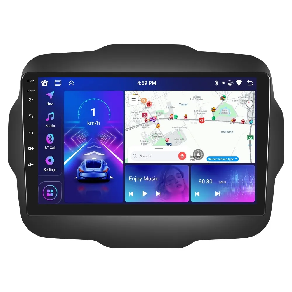 Jeep Renegade (2016-2020) - Navigatie Jeep Renegade (2016-2020), Android 13, 4GB RAM 64GB, DSP, Carplay si Android auto, ecran 9 inch