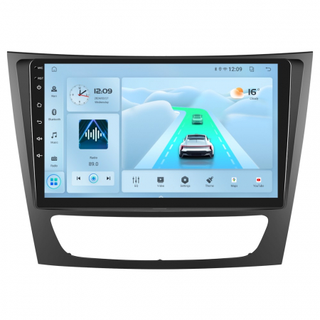 Mercedes-Benz E-class W211/CLS-class (2005-2008) - Navigatie Mercedes-Benz E-class W211/CLS-class (2005-2008), Android 12, 2GB RAM 32GB, DSP, Carplay si Android auto, ecran 9 inch