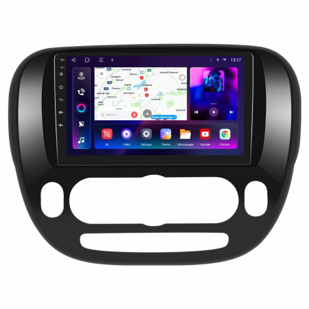 KIA Soul Low End 2014 - Navigatie KIA Soul Low End 2014, Android 12, 8GB RAM 128GB, SIM 4G,  DSP, Carplay si Android auto, ecran 9 inch