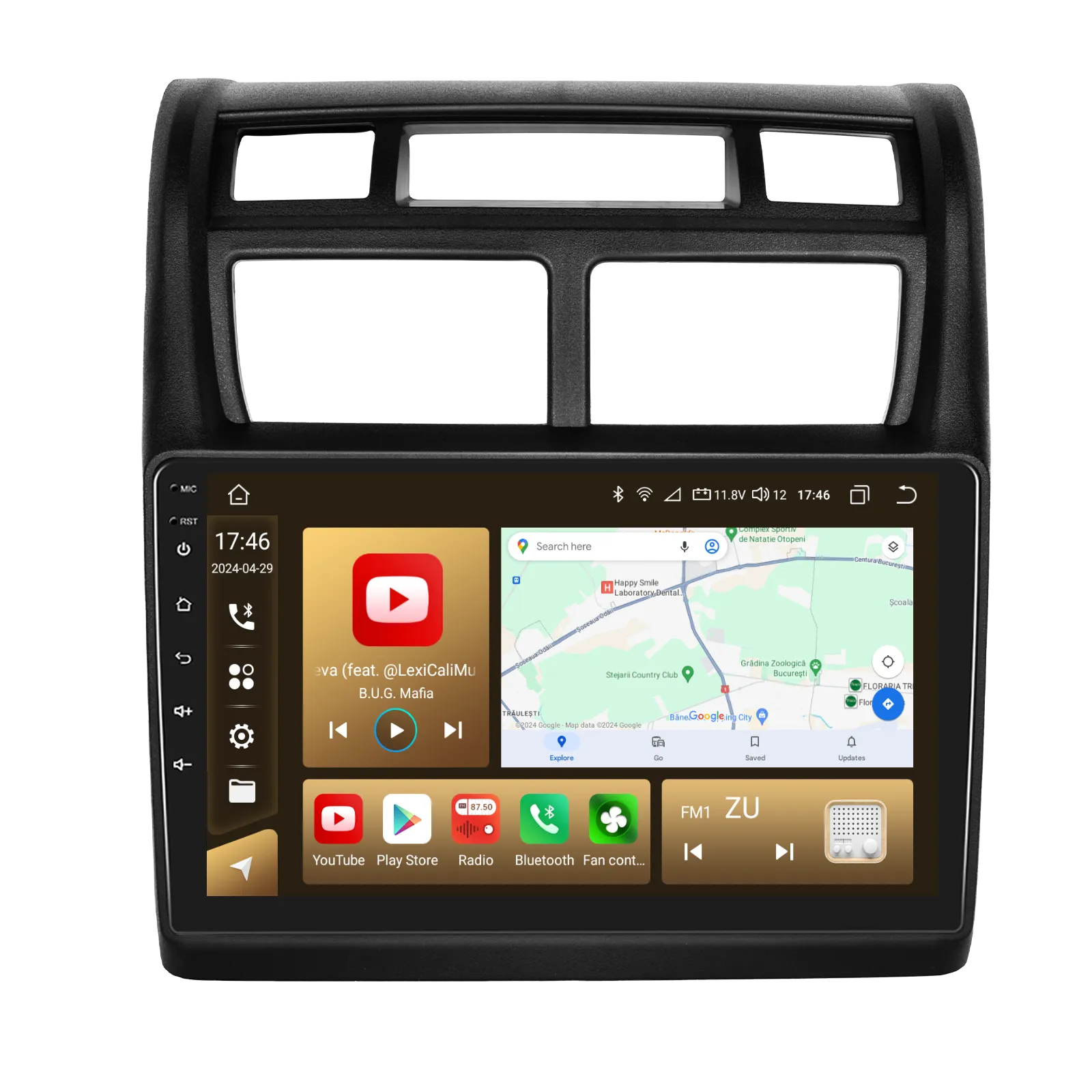 Navigatie Kia Sportage (2007-2013), Android 12, 8GB RAM 128GB, Slot SIM 4G, DSP, Carplay si Android auto, ecran 9 inch [4]