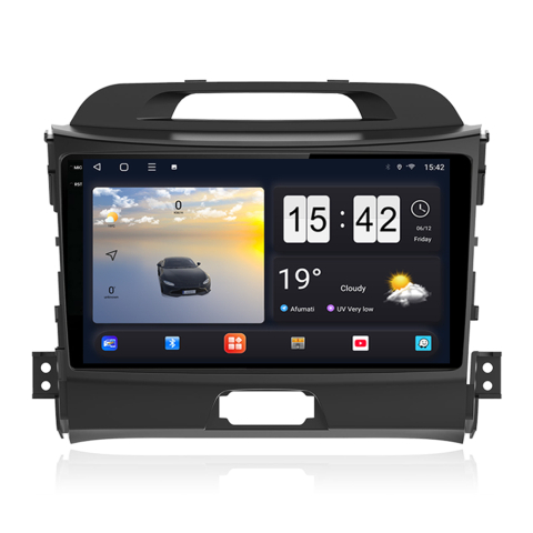 Kia Sportage (2010-2016) - Navigație Android dedicată 2K QLED Octa-Core UIS8581A cu SIM 4G, CarPlay și Android Auto