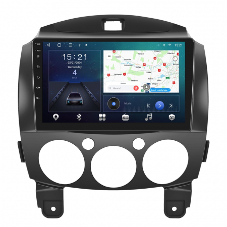 PROMOTII % - Navigatie MAZDA 2 (2007-2014), Android 12, 4GB RAM 64GB, SIM 4G, DSP, Carplay si Android auto, ecran 9 inch
