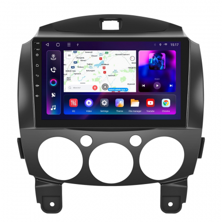 PROMOTII % - Navigatie MAZDA 2 (2007-2014), Android 12, 8GB RAM 128GB, SIM 4G, DSP, Carplay si Android auto, ecran 9 inch