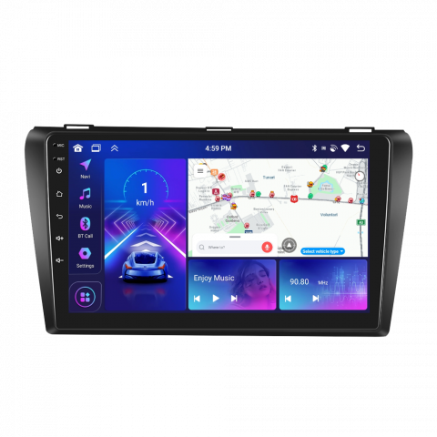 Mazda 3 (2006-2012) - Navigatie Mazda 3 (2006-2012) cu Android, 4GB RAM 64GB ROM, DSP, ecran 9 Inch,Carplay si Android Auto