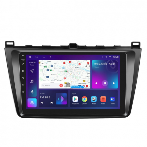Mazda 6 (2007-2012) - Navigatie Mazda 6 (2007-2012), cu Android 12, 4GB 64GB, SIM 4G, CarPlay si Android Auto, DSP, wifi, ecran 9 inch