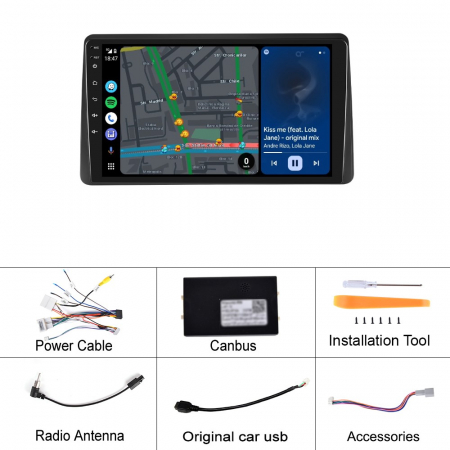 Navigatie Dacia Duster (2019-2021), Android 12, 2GB RAM 32GB, DSP, Carplay si Android auto, ecran 9 inch [4]