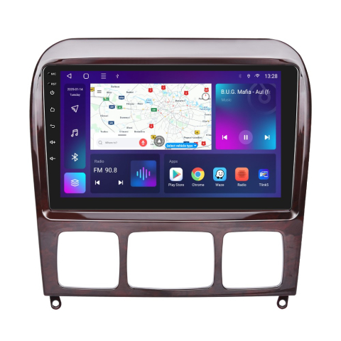 Mercedes-Benz S-Class W200 (1999-2007) - Navigatie Mercedes Benz, S (1999-2007) cu Android, 4GB RAM 64GB ROM, cu SLOT SIM 4G, DSP, ecran 9 Inch, Carplay si Android Auto